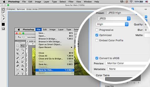 Converting colors to RGB and saving for web in Adobe Photoshop Converting colors to RGB and saving for web in Adobe Photoshop