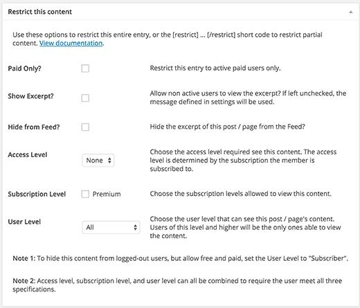 Restricting content for a post in WordPress Restricting content for a post in WordPress