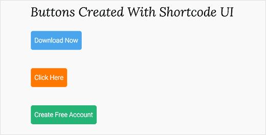 Call to action buttons created with shortcode Call to action buttons created with shortcode