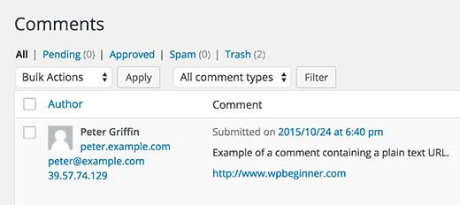 Auto-linked clickable text URL in WordPress comments Auto-linked clickable text URL in WordPress comments
