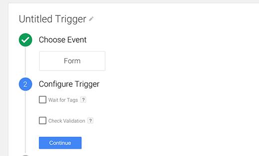 Configure trigger options Configure trigger options