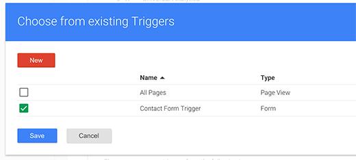 Select your trigger Select your trigger