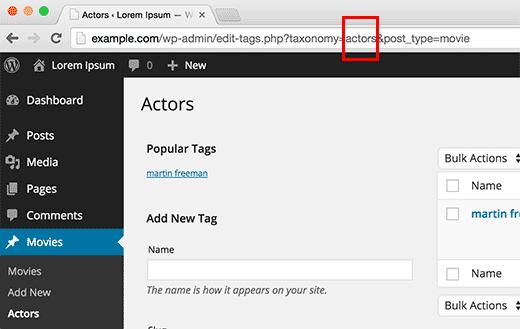 Getting taxonomy key in WordPress Getting taxonomy key in WordPress