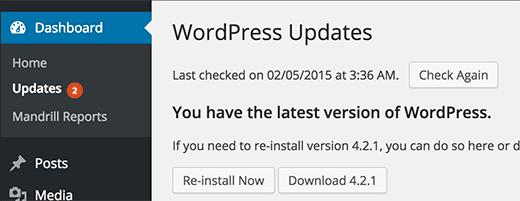 WordPress更新 WordPress更新