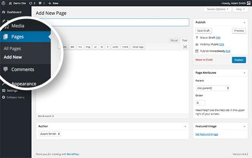 WordPress用户界面 WordPress用户界面