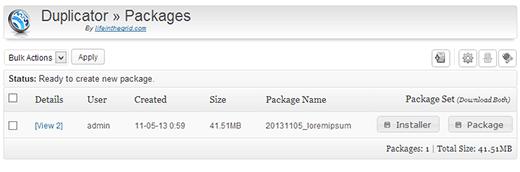 Duplicator Zip Package and Installer file Duplicator Zip Package and Installer file
