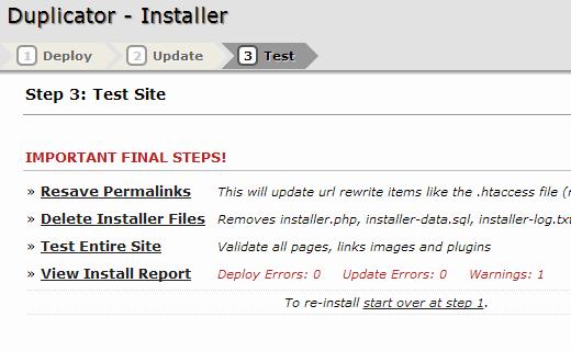 Succesfully copied your live site to local server Succesfully copied your live site to local server