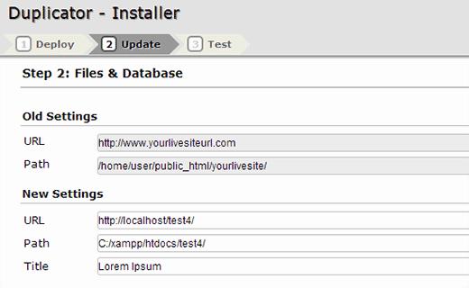 Updating URLs in Duplicator plugin for WordPress Updating URLs in Duplicator plugin for WordPress