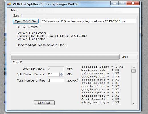 WordPress XML Splitter utility WordPress XML Splitter utility