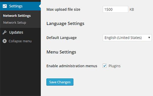 Enabling plugins menu for individual sites Enabling plugins menu for individual sites