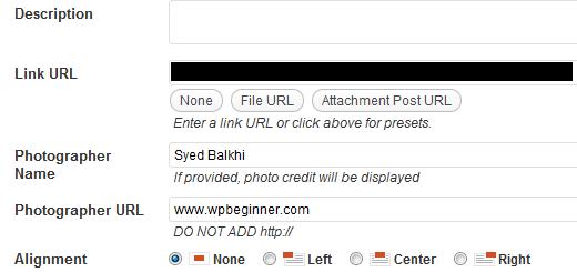 Additional Fields in the Media Uploader Additional Fields in the Media Uploader