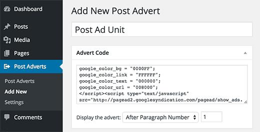 Insert Post Ads Insert Post Ads