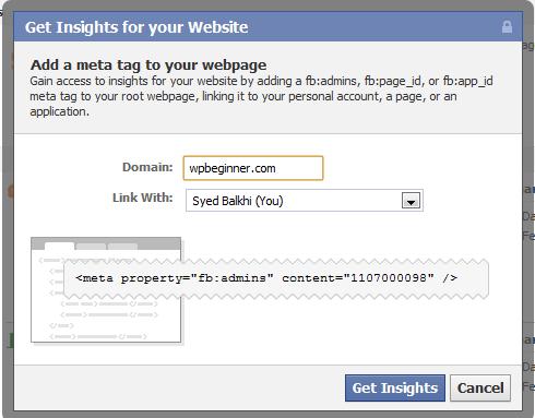 Facebook Insights for your Site Setup Facebook Insights for your Site Setup