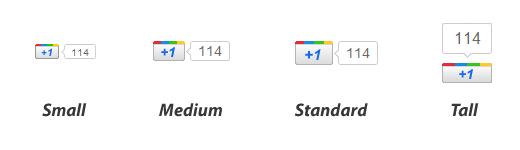 Google Plus One Size Display