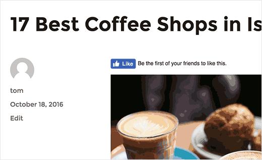 Like button in WordPress Like button in WordPress