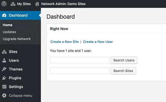Network dashboard Network dashboard