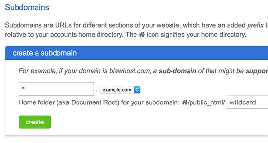 Adding wildcard subdomain Adding wildcard subdomain