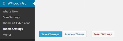 Preview your Mobile Theme settings before saving Preview your Mobile Theme settings before saving