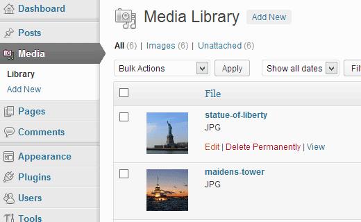 Open a file from Media Library to Edit in WordPress Open a file from Media Library to Edit in WordPress