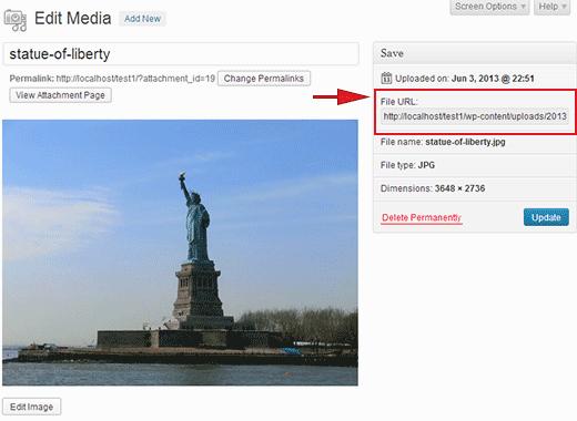 Find image URL for a file uploaded in WordPress Find image URL for a file uploaded in WordPress