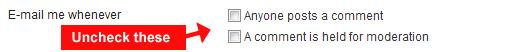 Turn OFF Comment Notifications in WordPress Turn OFF Comment Notifications in WordPress