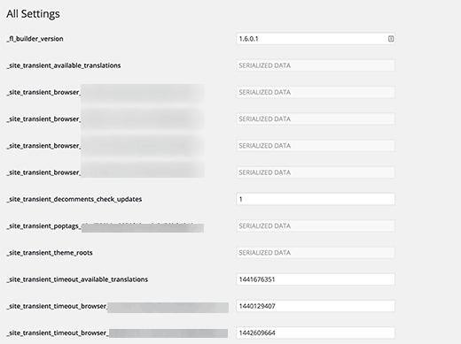 All options page in WordPress admin area All options page in WordPress admin area