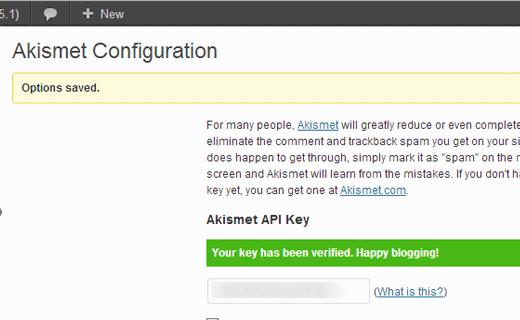 Akismet all set up and ready to catch spam Akismet all set up and ready to catch spam