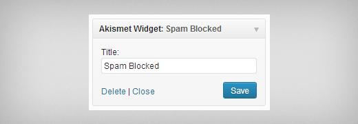 Akismet widget to display the number of spam comments caught by the plugin Akismet widget to display the number of spam comments caught by the plugin