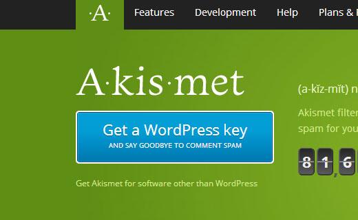 Get an Akismet Key for your WordPress website Get an Akismet Key for your WordPress website