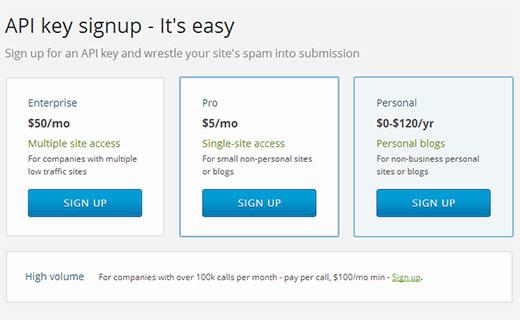 Choose an Akismet Subscription plan for your website Choose an Akismet Subscription plan for your website