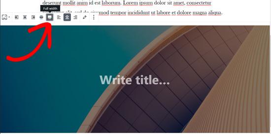 Full width cover image in WordPress block editor Full width cover image in WordPress block editor