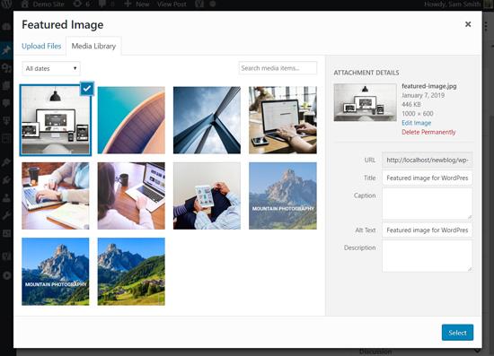 Upload featured image in WordPress Upload featured image in WordPress