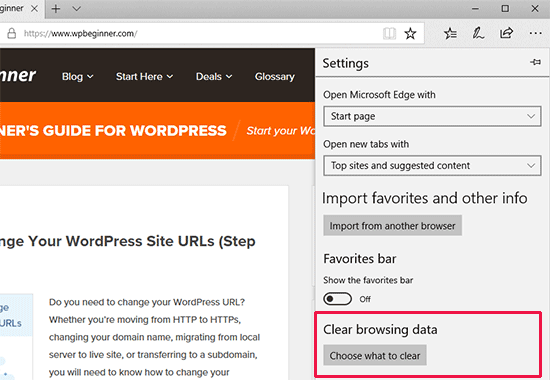 清除 Microsoft Edge 中的浏览数据 清除 Microsoft Edge 中的浏览数据