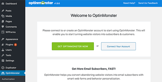 连接 OptinMonster