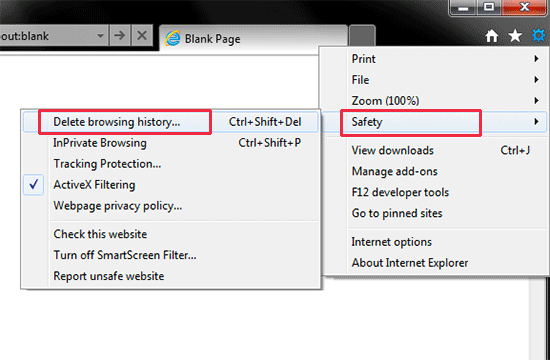 清除 Internet Explorer 中的浏览数据 清除 Internet Explorer 中的浏览数据
