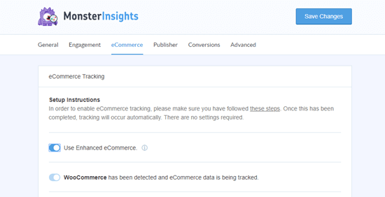 MonsterInsights 中的电子商务设置 MonsterInsights 中的电子商务设置