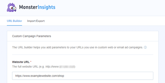 MonsterInsights URL 构建器工具 MonsterInsights URL 构建器工具