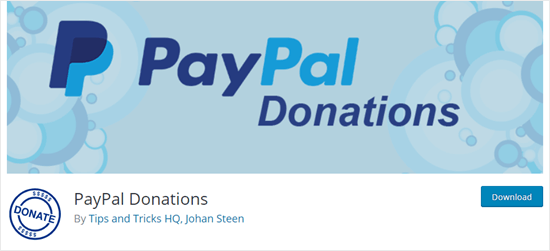 WordPress 网站上的 PayPal Donations 插件