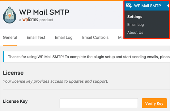 WP Mail SMTP 许可证密钥