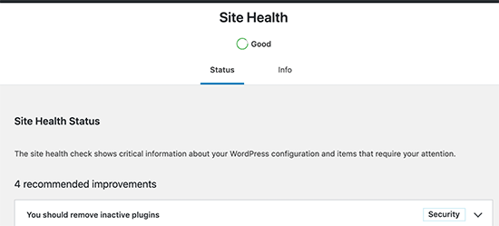 站点健康评分将在 WordPress 5.3 中显示为状态