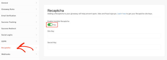 在您的 WordPress 竞赛中添加一个不可见的 recaptcha