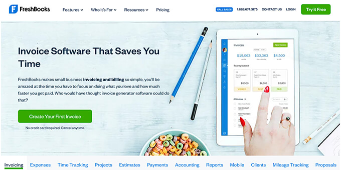 新书 Freshbooks 发票软件