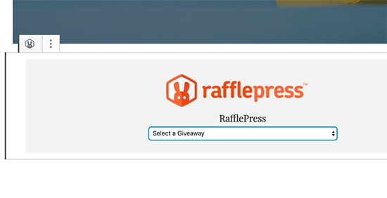 RafflePress 区块设置