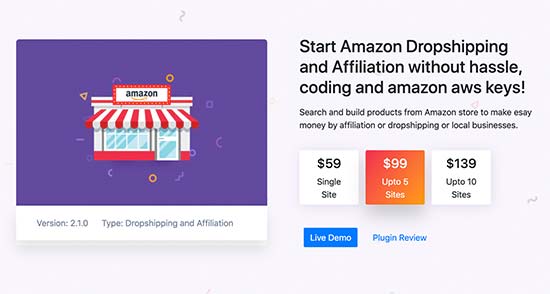 WP Amazon Affiliate 和 Dropshipping