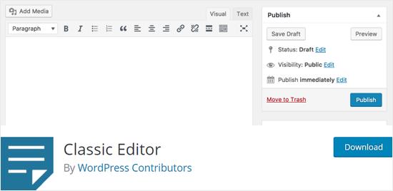 Classic Editor WordPress plugin Classic Editor WordPress plugin