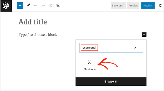 古腾堡编辑器中的短代码块 如何向 WordPress 添加简码块