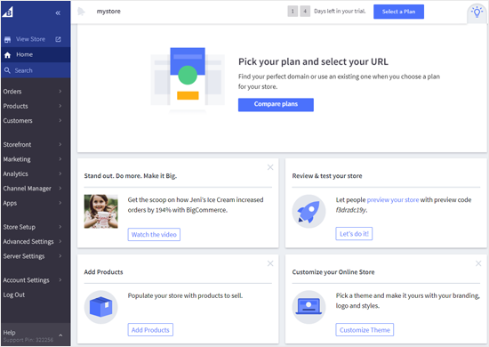 BigCommerce 仪表板 BigCommerce 仪表板