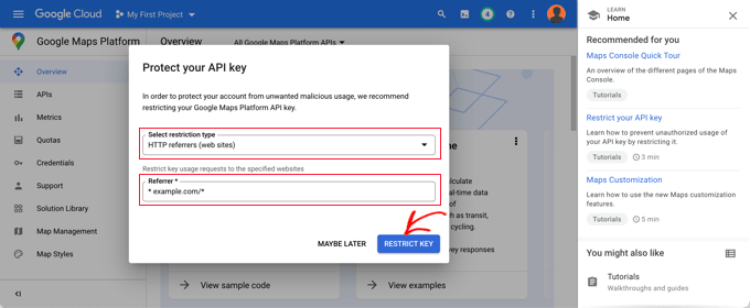 保护您的 API 密钥