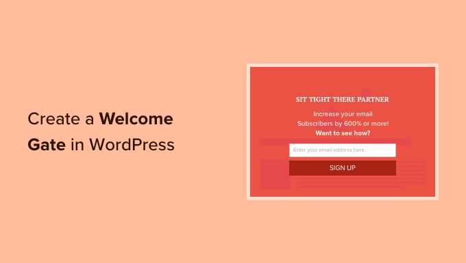 如何在 WordPress 中创建欢迎门