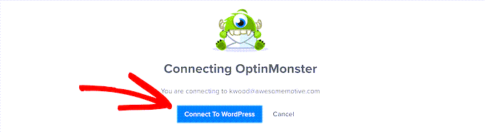 将 OptinMonster 连接到 WordPress